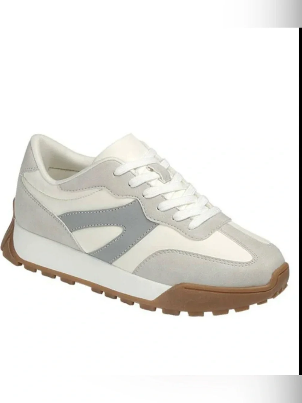 La‎ Sheelah Grey/Multi Retro Runner Sneakers-SIZE: 5 Women's